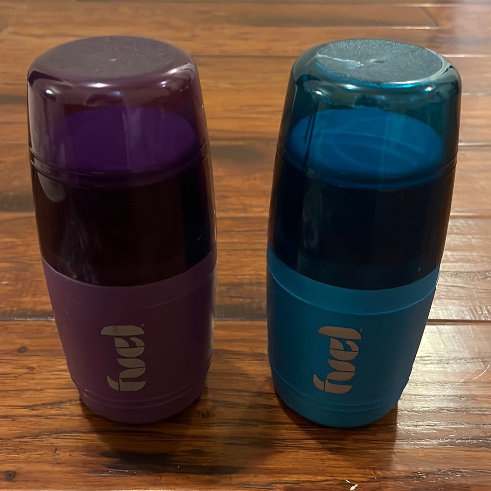 2 Kids Turquoise Blue and Purple 9 Oz. Trudeau Fuel Thermos.